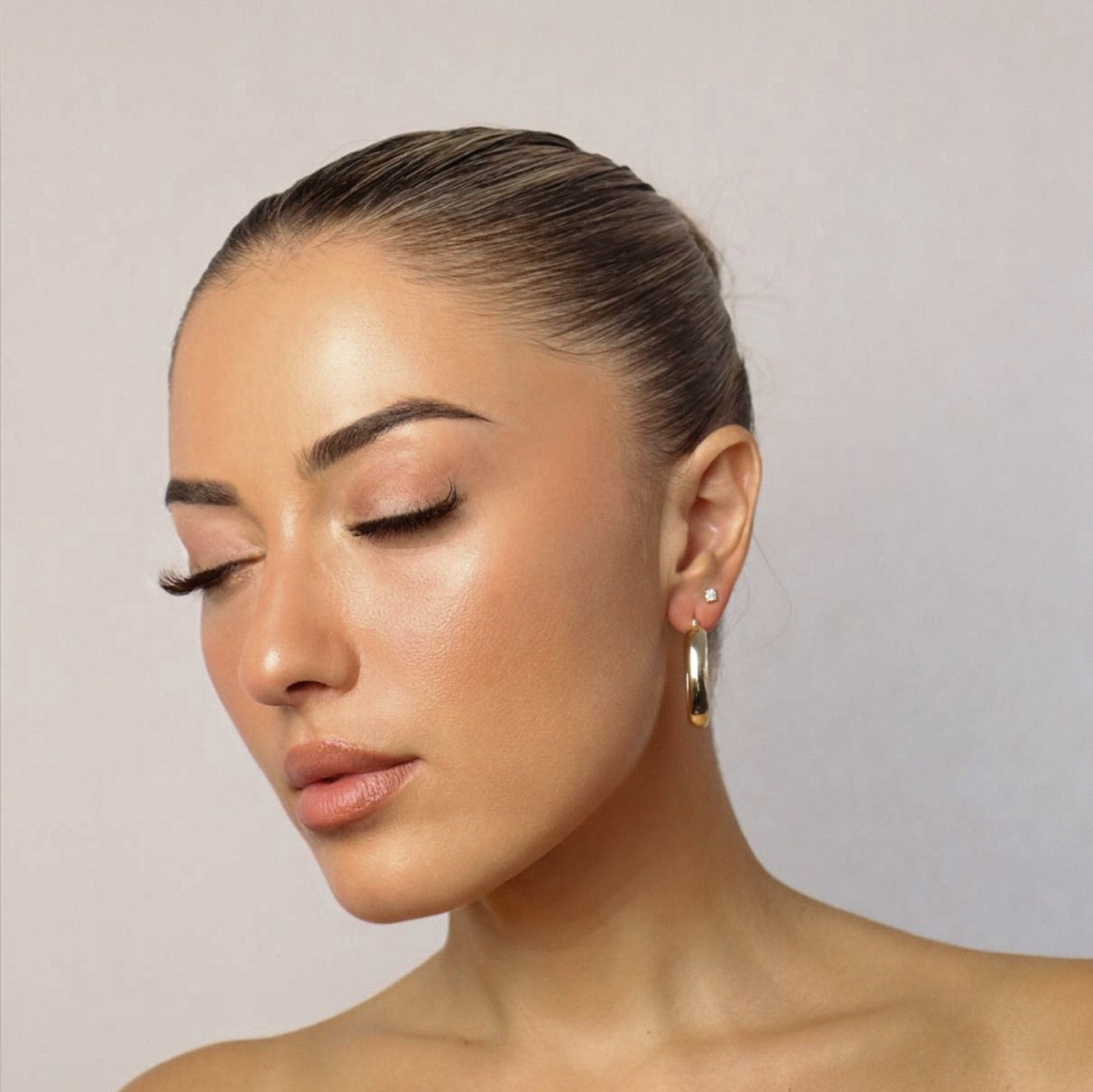 10K Kylie Hoops Earrings IceLink-SVN