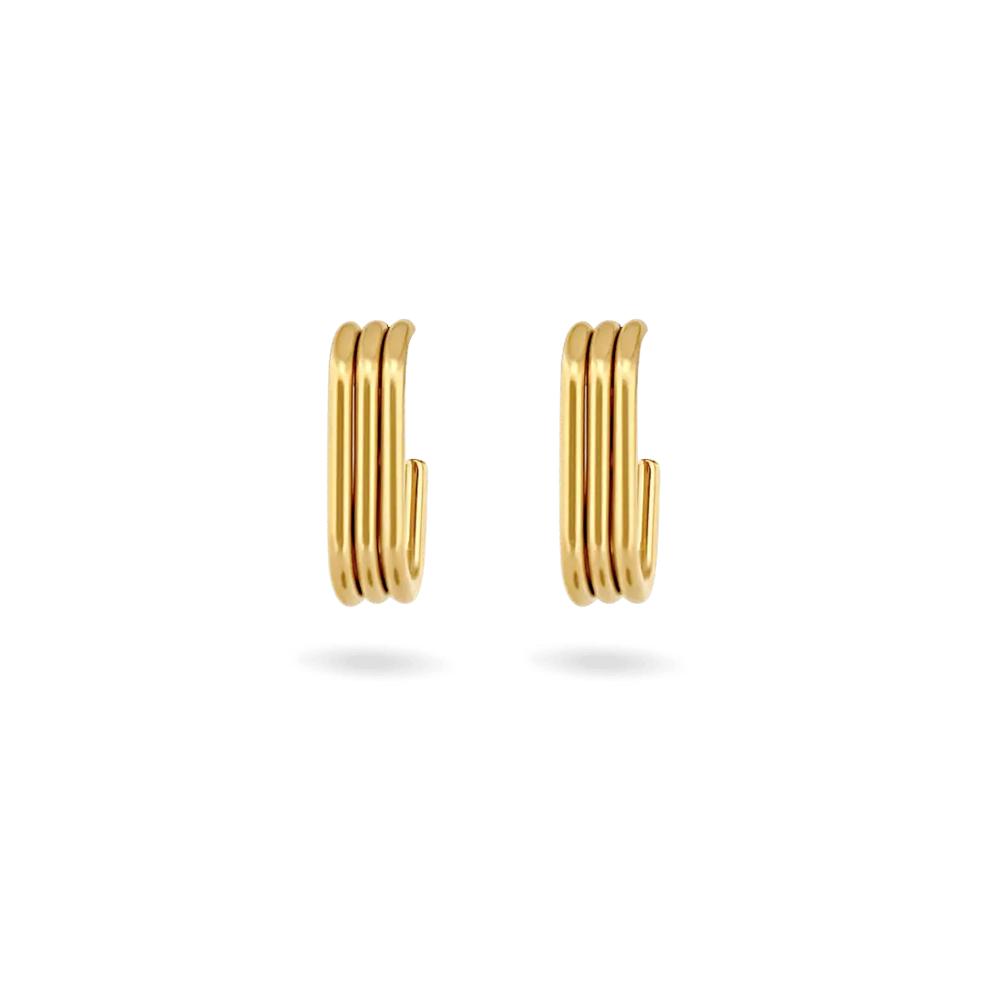 ‘Tori’ Ribbed U-Hoops (Sample Sale) Earrings IceLink-JUS