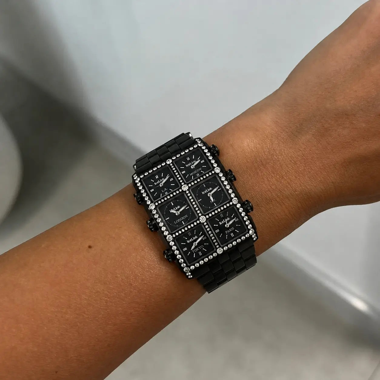 Zahra 6 Time Zone 3.50ct. Diamond Watch Presidential IceLink
