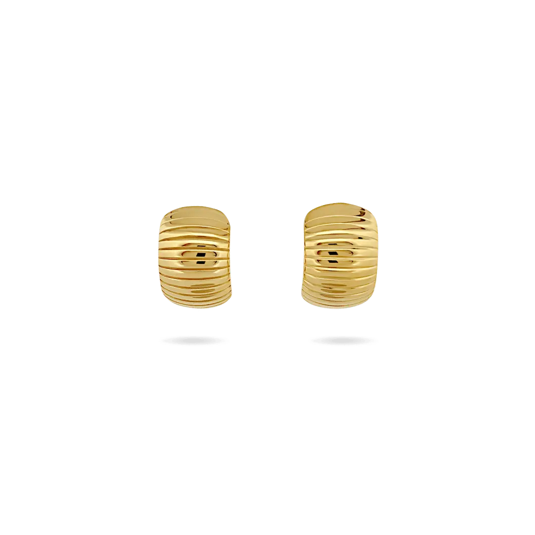 ‘Zoe’ Ribbed Dome Earrings (Sample Sale) Earrings IceLink-JUS