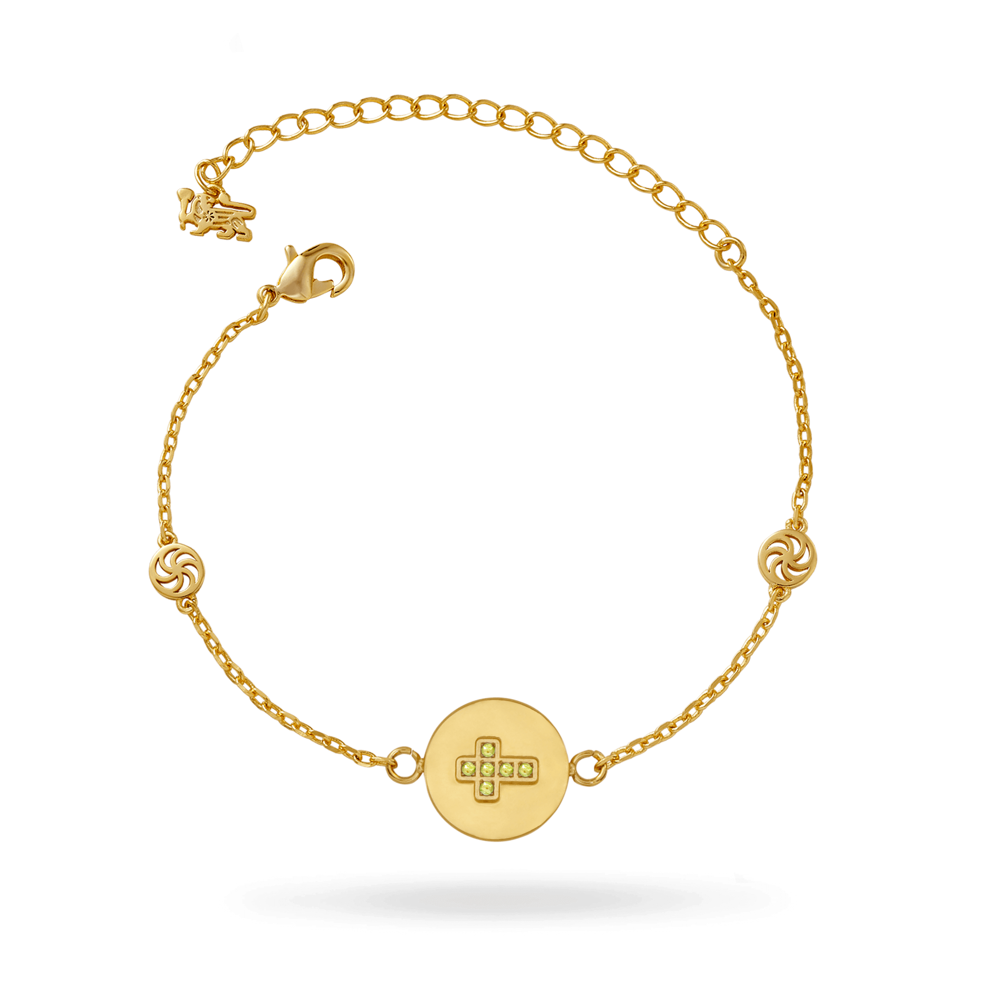 Birthstone Cross Bracelet