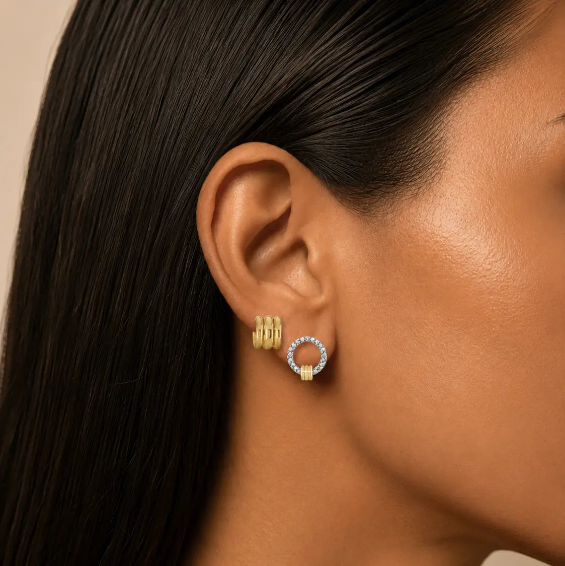 ‘Ora’ Studs Set Earrings IceLink-CINDY