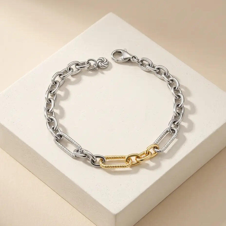 Two Tone Link Bracelet Bracelets IceLink-VRNA