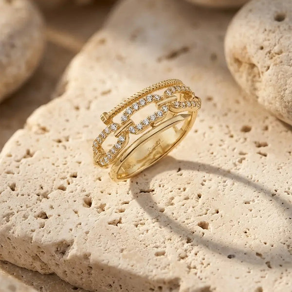 14K Screw Link Ring - IceLink