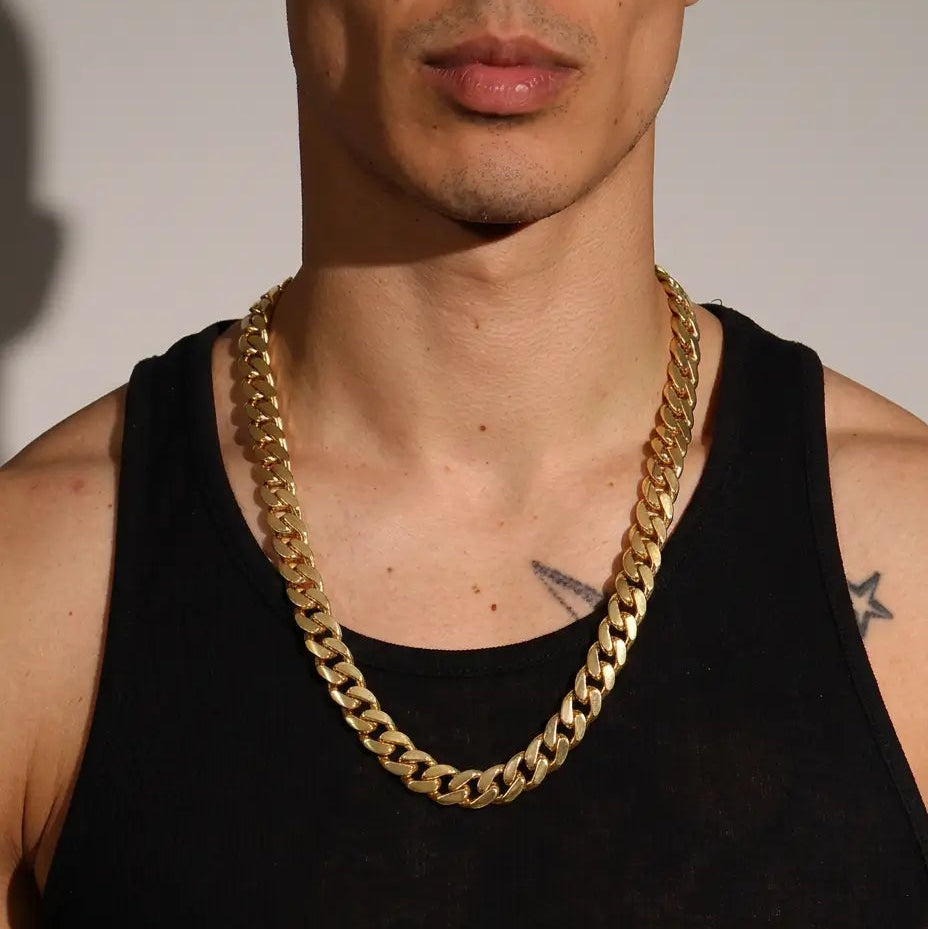10K 9mm Hollow Monaco Cuban Link Necklace Necklaces IceLink-CAL