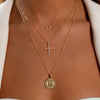 14K Armenian Initial Coin Pendant Necklaces IceLink-CAL   