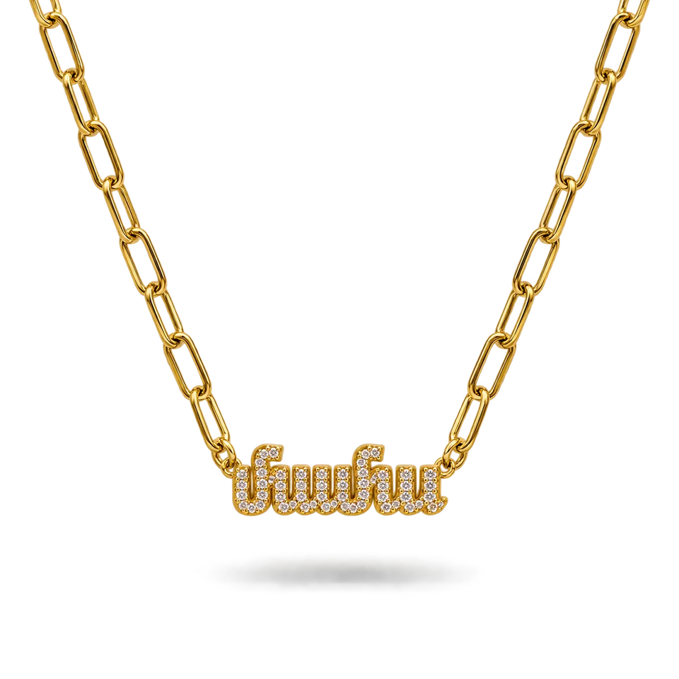 'Mama' Armenian Paperclip Necklace