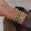 14K Toi et Moi Turquoise Enamel Bangle Bracelets IceLink-CAL