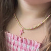Pink Enamel Cross Necklace Necklaces IceLink-ATL