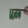 ‘Evelyn’ Emerald Huggies (SAmple Sale) Earrings IceLink-CINDY