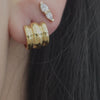 ‘Nina’ Mini Ribbed Earrings Earrings IceLink-SODA