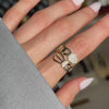 14K Belt Ring Rings IceLink-CAL