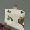 Emerald Baguette Huggies Earrings IceLink-ATL