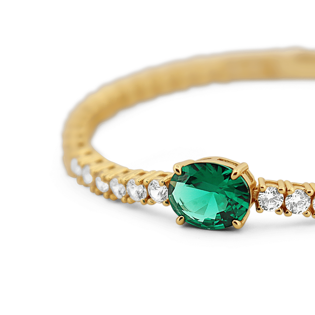 Gia Oval Emerald Bracelet Sample Sale IceLink