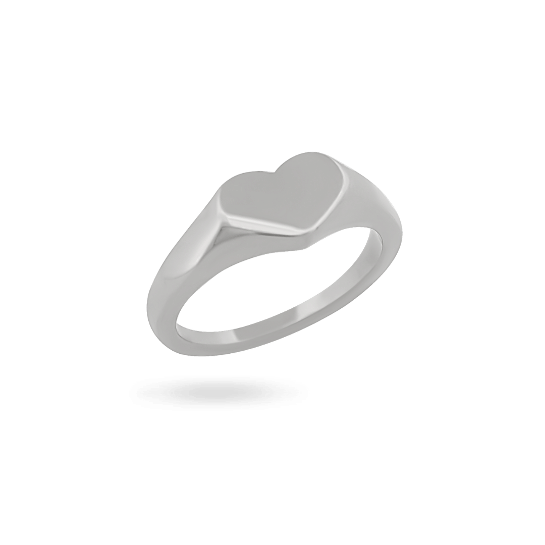 Heart Ring Rings IceLink-BL Stainless Steel 6 