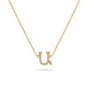 14K Diamond Armenian Initial Necklace Bracelets IceLink-CAL Ա (Ani)  