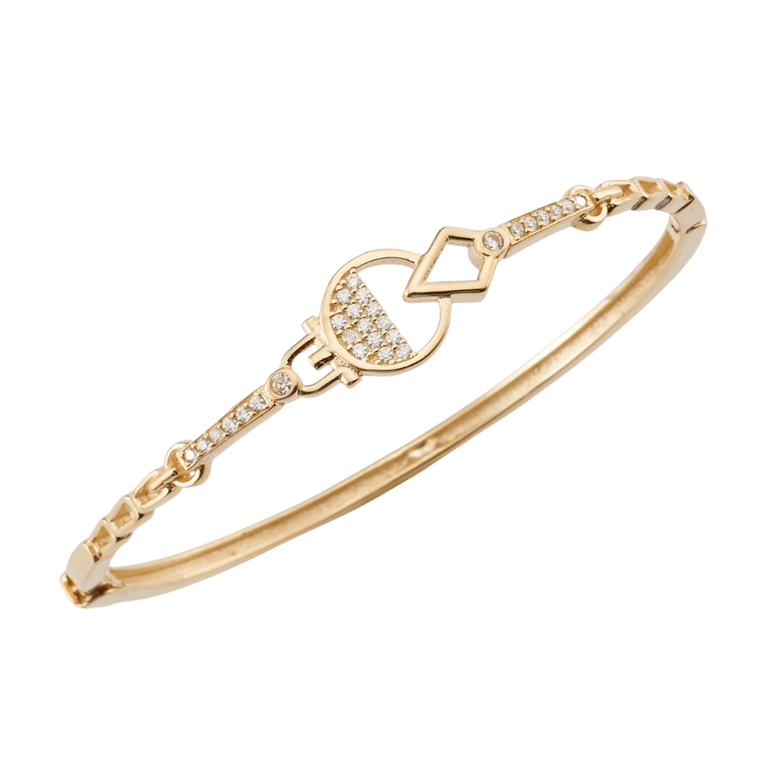 14K Gold Diamond Bangle (sample sale) Bracelets IceLink-CAL   