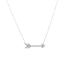 14K Arrow Diamond Necklace Necklaces IceLink-CAL 14K White Gold  