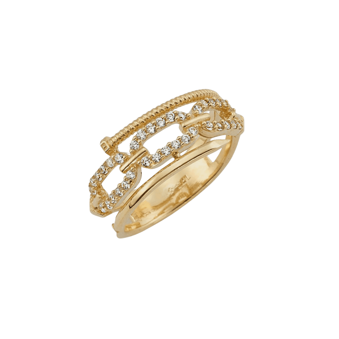 14K Screw Link Ring - IceLink