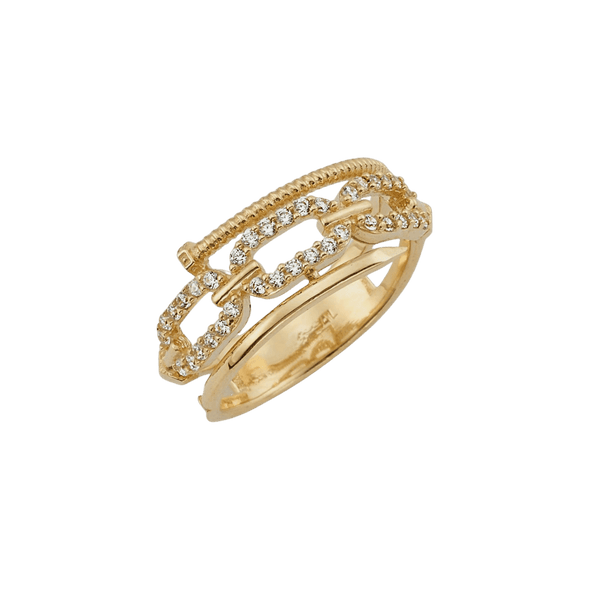 14K Screw Link Ring - IceLink