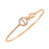 14K Rose Gold Diamond Bangle 6.5&quot; (Sample Sale) Bracelets IceLink-CAL   