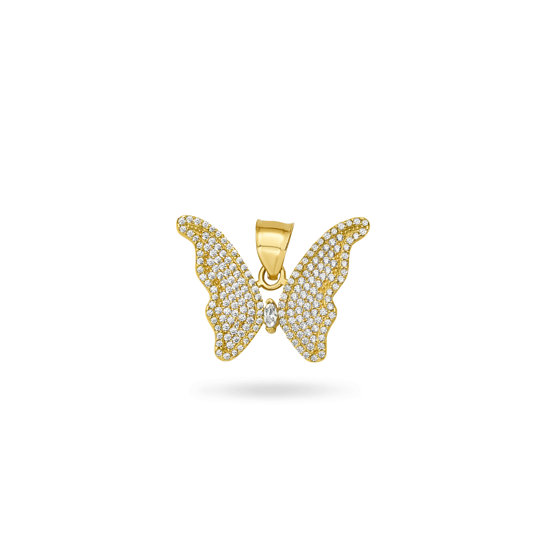 14K Butterfly Pendant Necklaces IceLink-CAL   