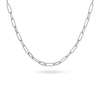 Silver Paperclip Necklace Necklaces IceLink-ATL   