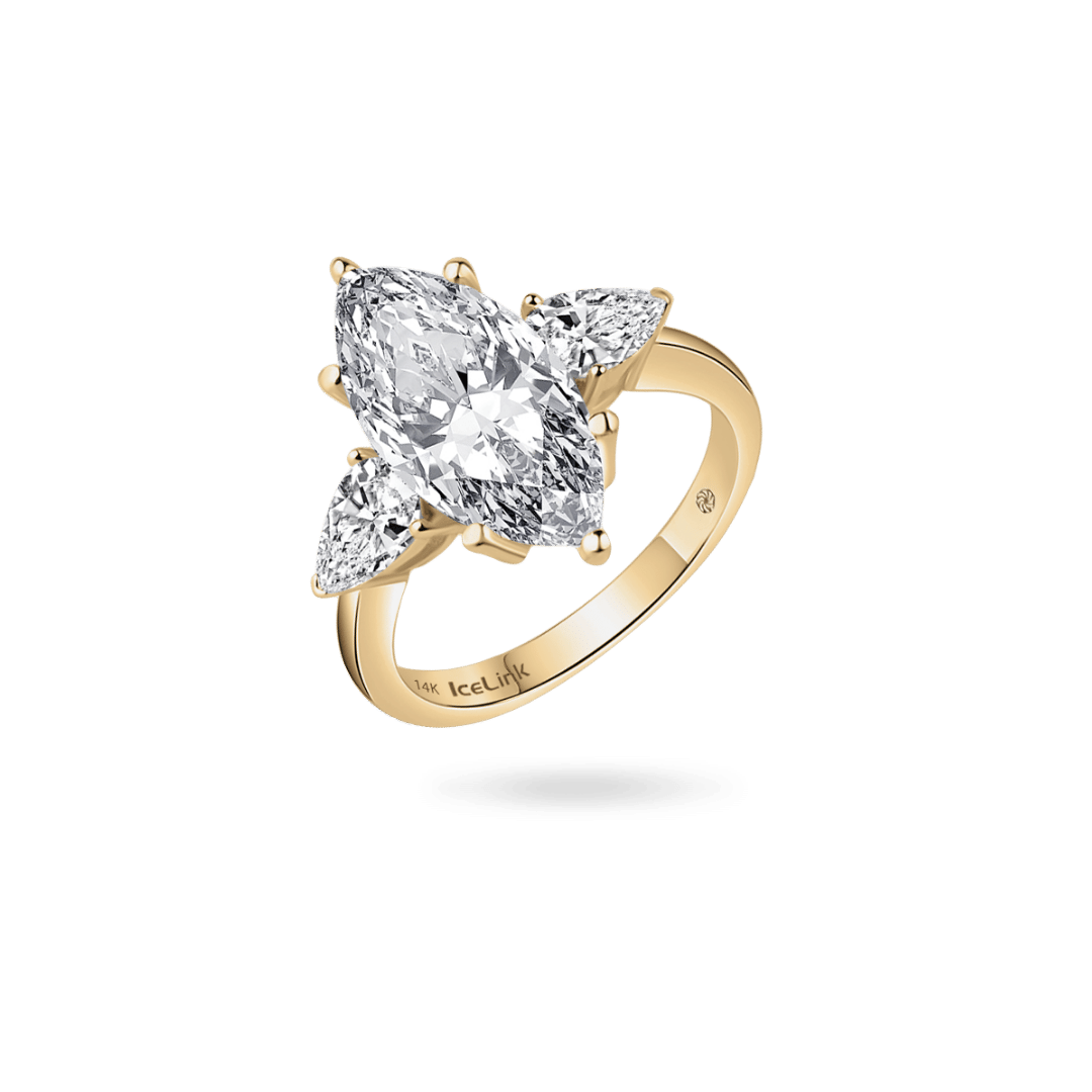 14K &#39;Suzy&#39; Marquise Cut Ring Rings IceLink-SVN 14K Gold 4