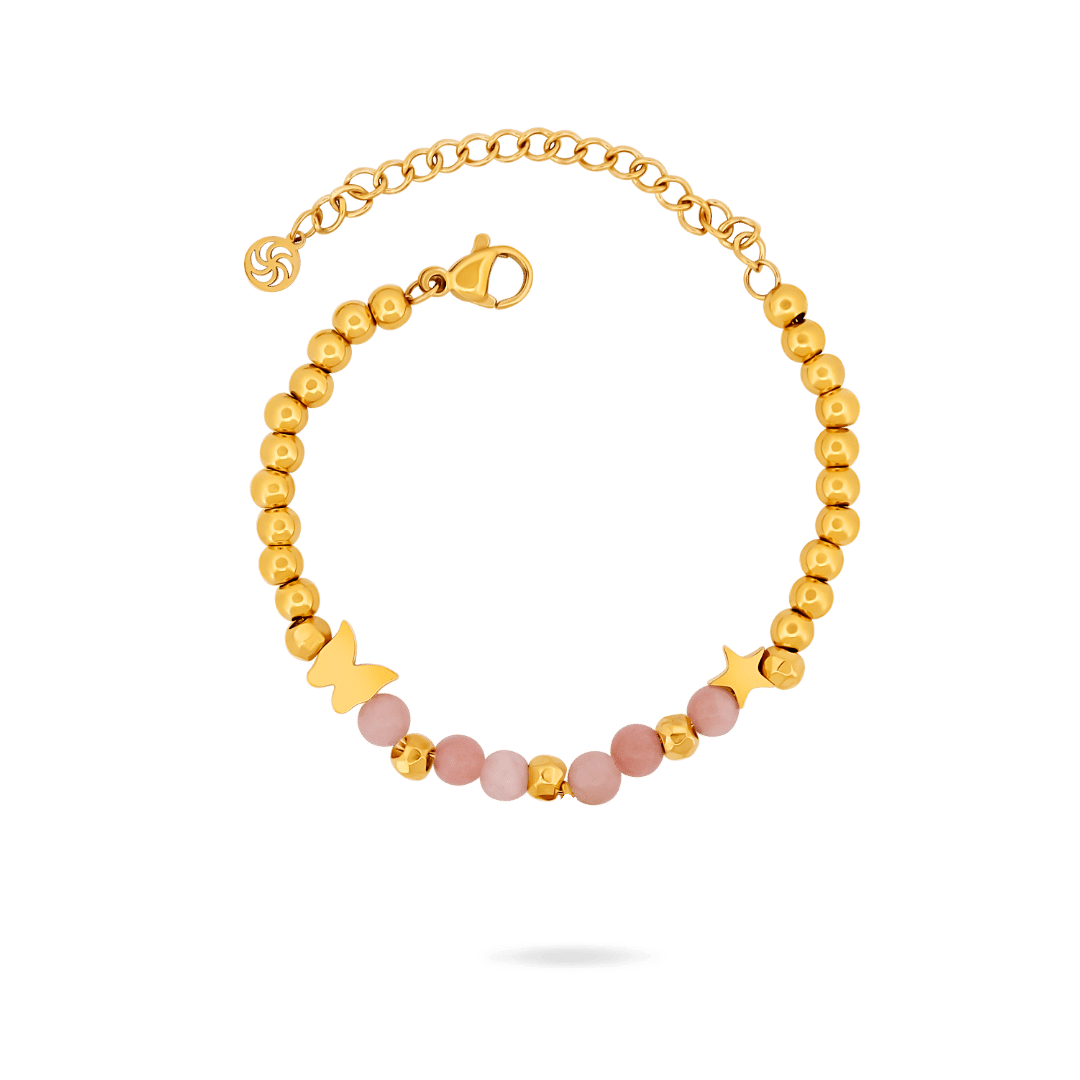 Kids Pink Beaded Bracelet (sample sale)