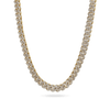 10K 7mm Hollow CZ Monaco Cuban Link Necklace Necklaces IceLink-CAL   