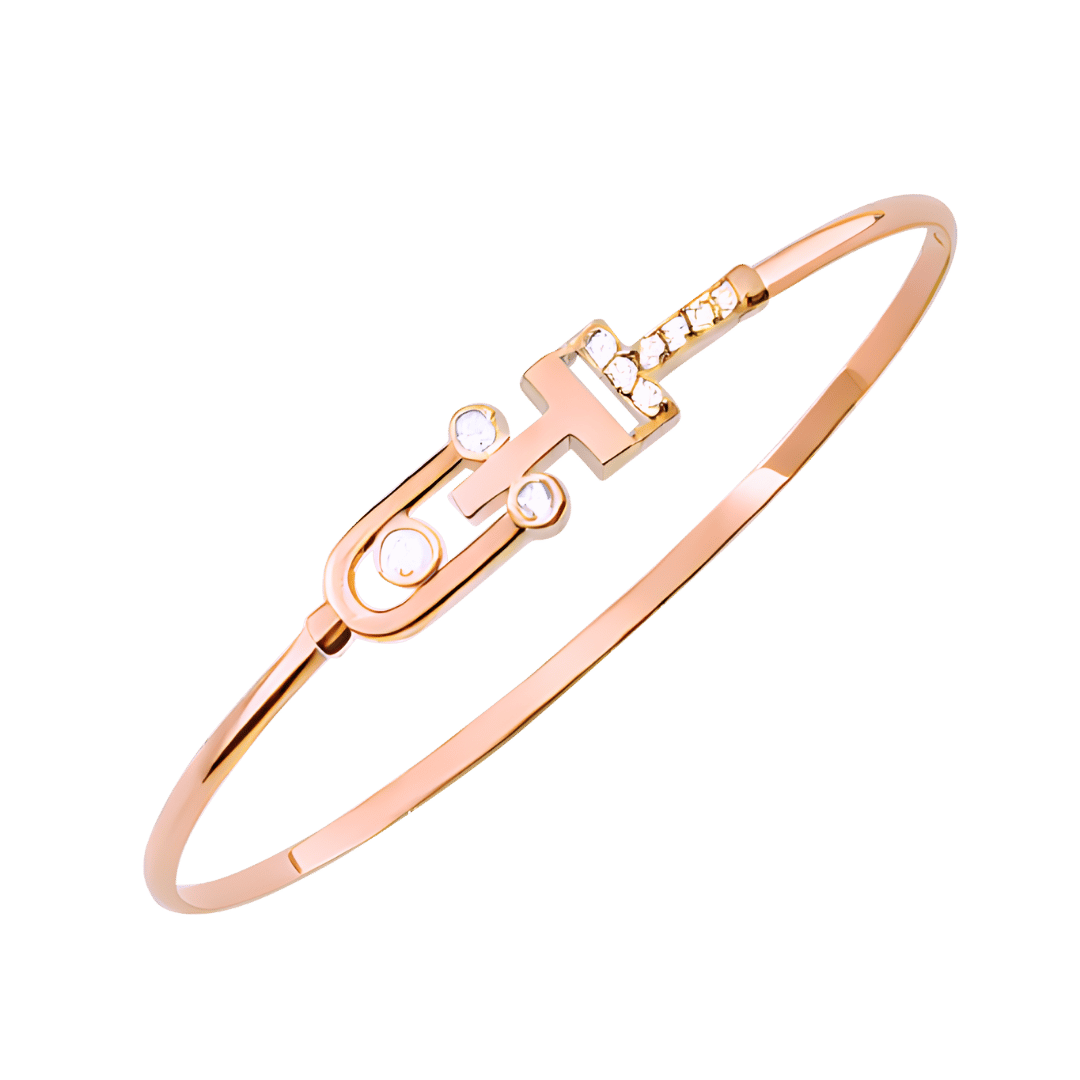 14K Rose Gold Diamond Bangle (Sample Sale) Bracelets IceLink-CAL   