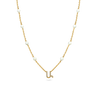 White Armenian Initial Necklace Necklaces IceLink-ATL Ա (Ani)