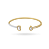 Toi et Moi White Enamel Bangle Bracelets IceLink-ATL