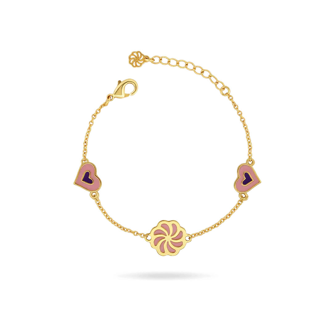 Kids 'Sienna' Heart Eternity Bracelet Bracelets IceLink-DONNA