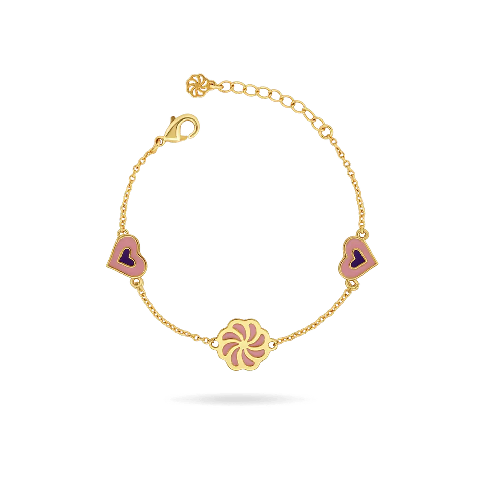 Kids 'Sienna' Heart Eternity Bracelet Bracelets IceLink-DONNA