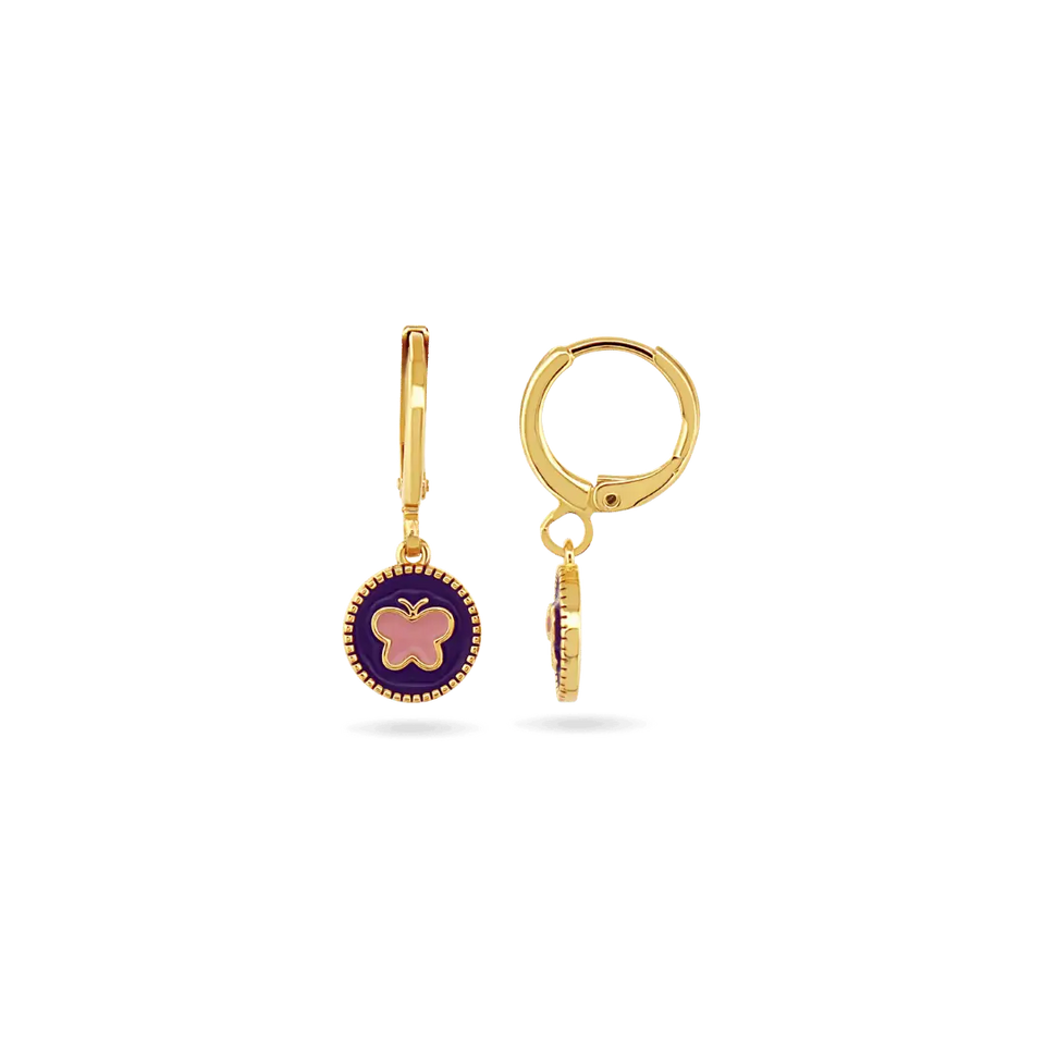 Kids ‘Pixie’ Butterfly Huggies Earrings IceLink-DONNA