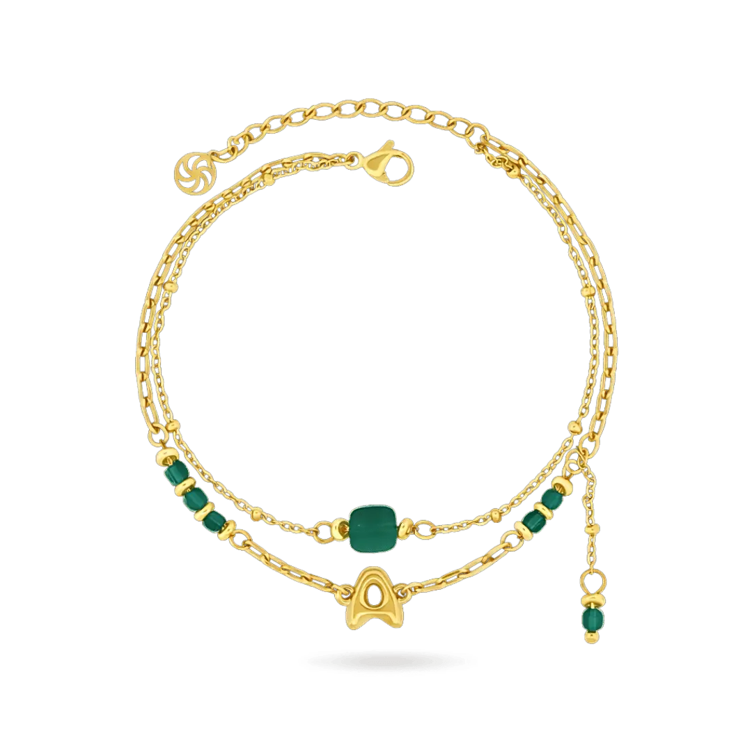 Lulu 'A' Initial Bracelet (Sample Sale) Bracelets IceLink-KDS