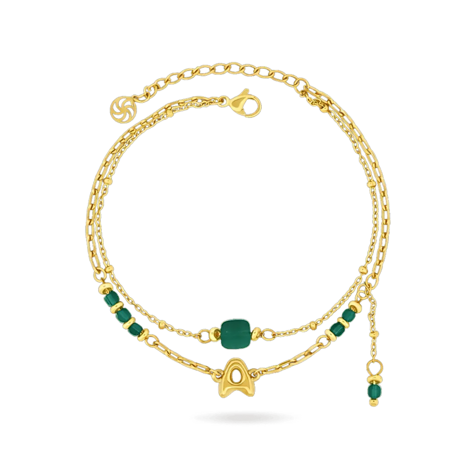 Lulu 'A' Initial Bracelet (Sample Sale) Bracelets IceLink-KDS