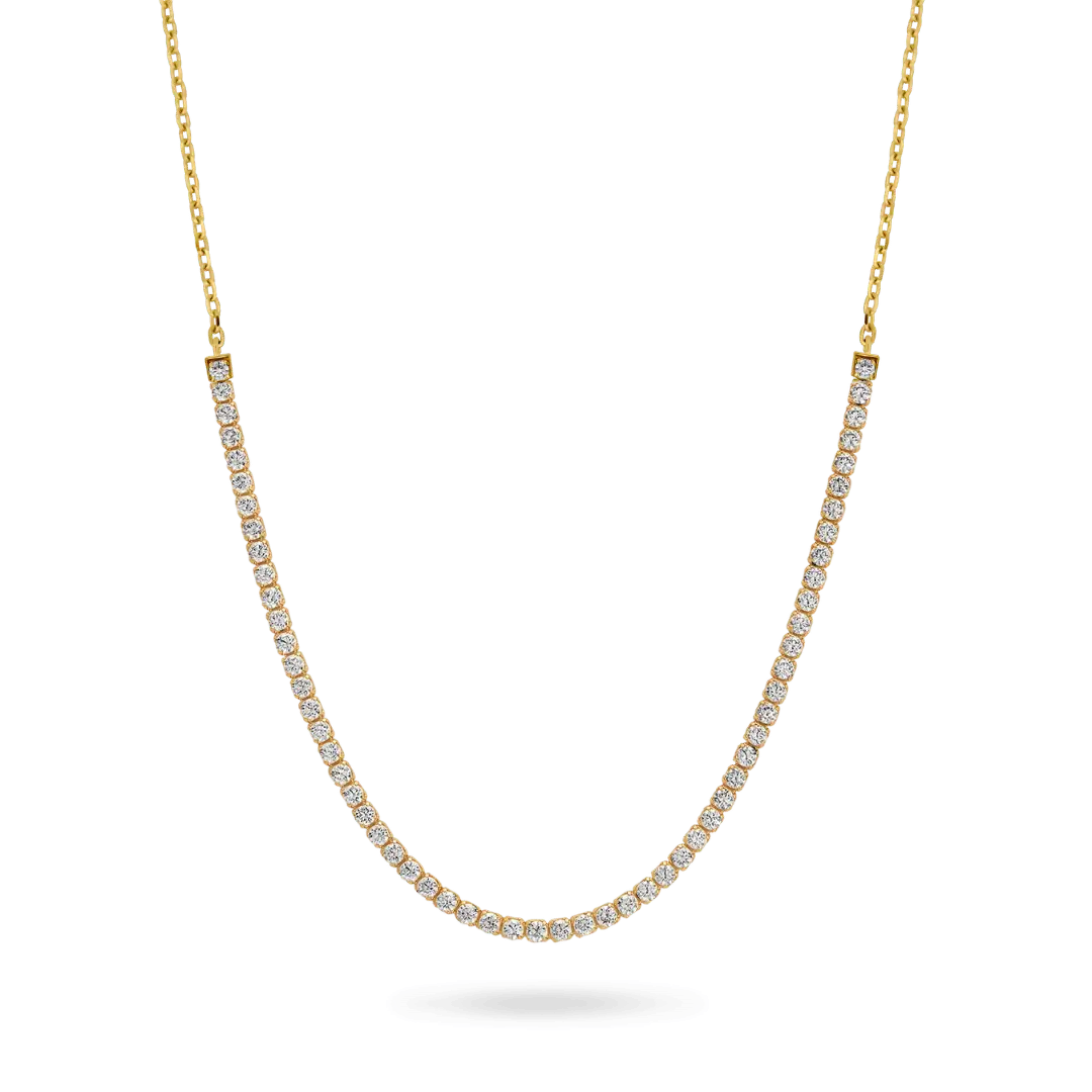 14K Gold Adjustable Tennis Necklace 2.75mm Necklaces IceLink-CAL