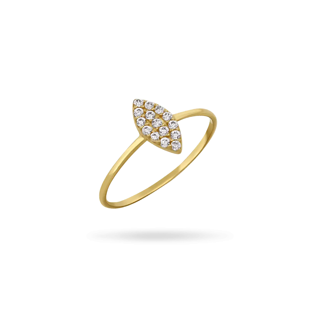 14K Gold Marquise Pavé Pinky Ring Rings IceLink-SVN 2