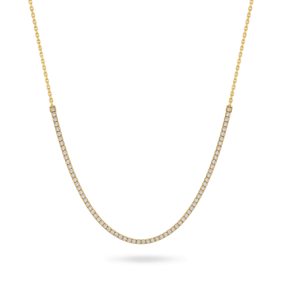 14K Gold Adjustable Tennis Necklace 2.10mm Necklaces IceLink-CAL