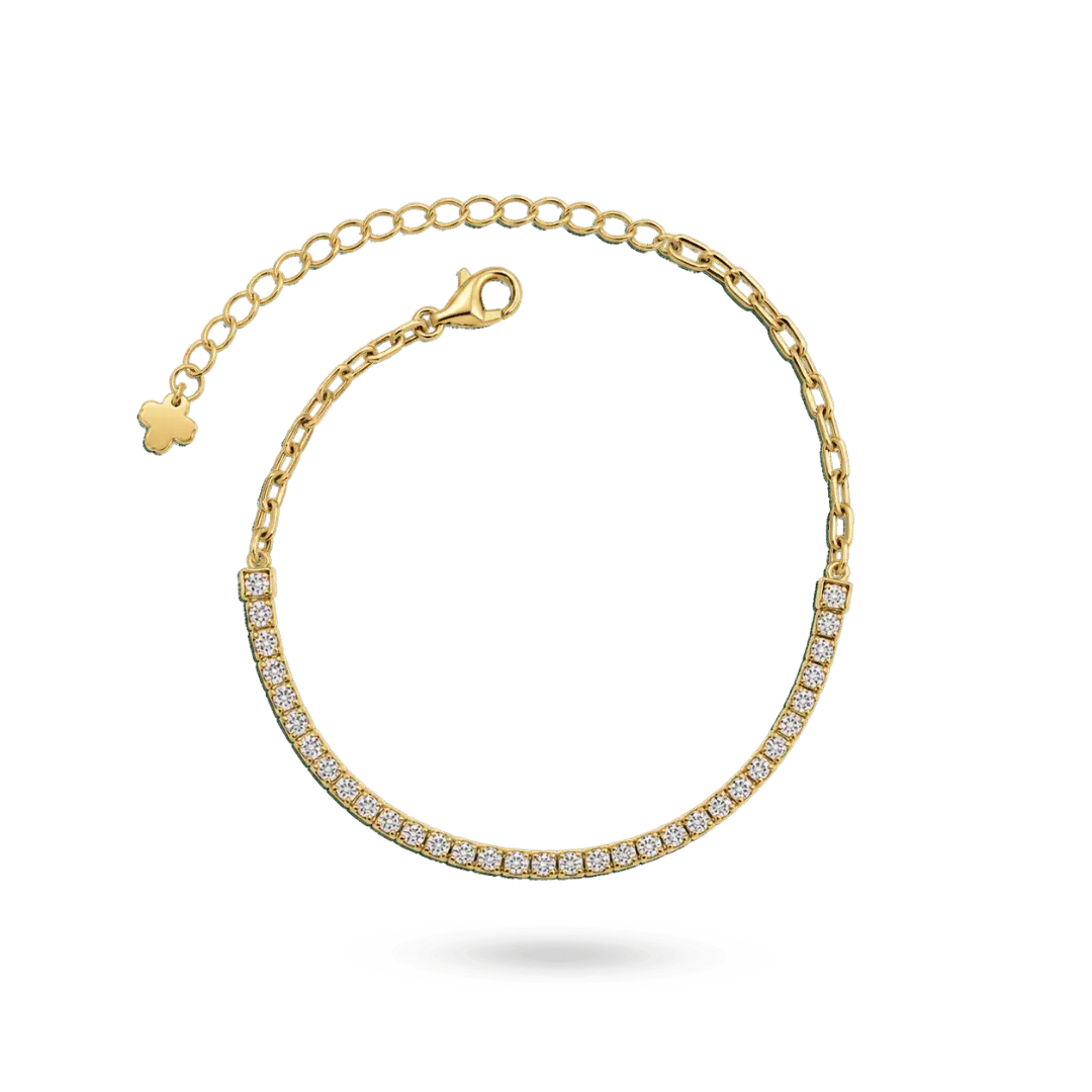 14K Gold Adjustable Tennis Bracelet 2.10mm Bracelets IceLink-CAL