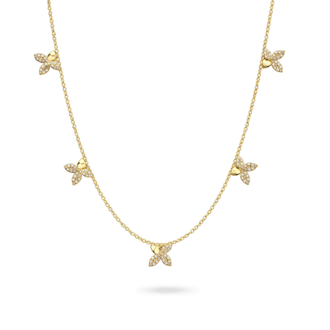 14K Daisy Flower Necklace