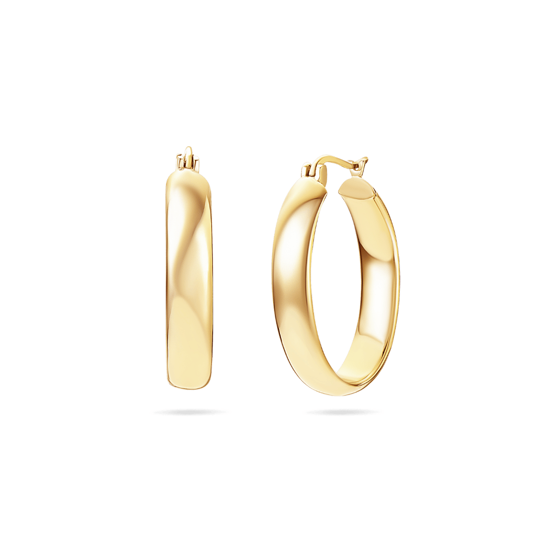 10K Kylie Hoops Earrings IceLink-SVN