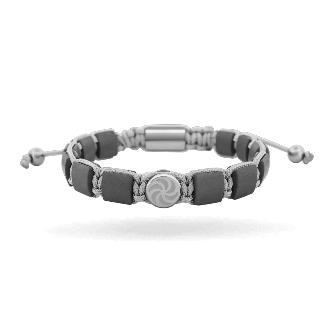 Grey Eternal Link Cord Bracelet Bracelets IceLink-VA Stainless Steel