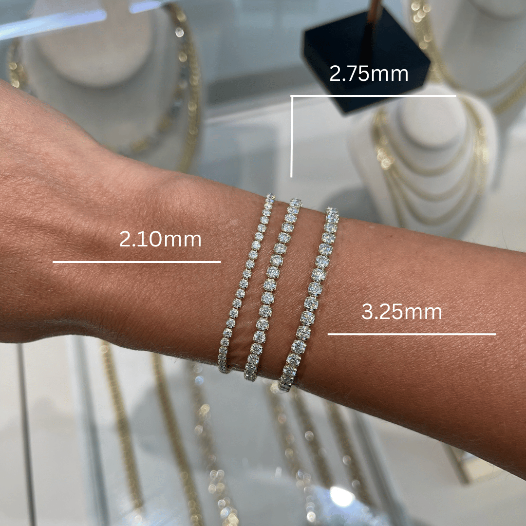 10K Gold Moissanite Tennis Bracelet 2.75mm - IceLink 10K Gold Moissanite Tennis Bracelet 2.75mm - IceLink