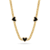 10K 5mm Black Heart Cuban Link Necklace Necklaces IceLink-CAL