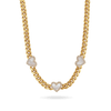 10K 6mm Pearl Heart Cuban Link Necklace Necklaces IceLink-CAL