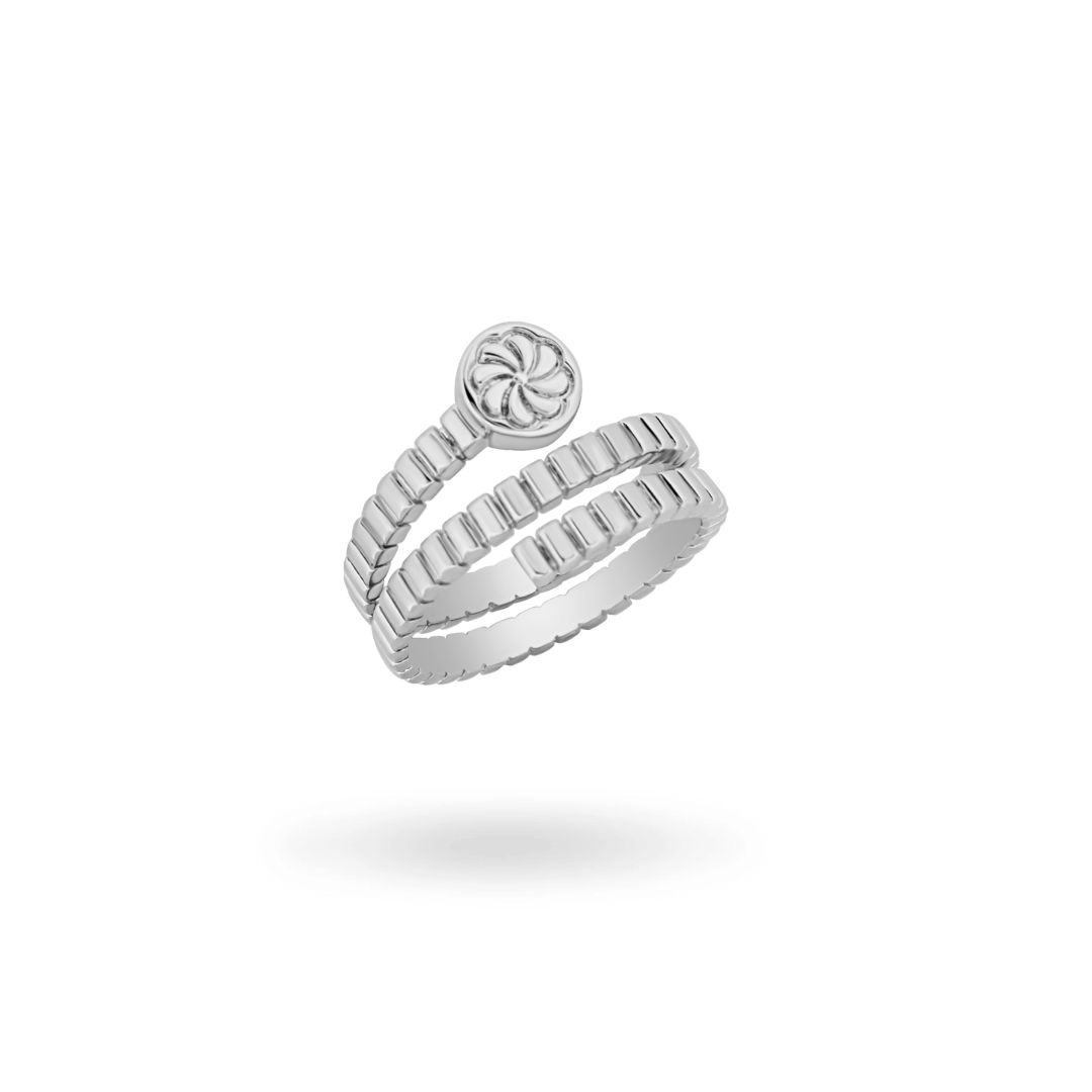 'Sable' Ribbed Spiral Eternity Ring Rings IceLink-ATL
