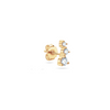 14K Luna Crawler Moissanite Single Stud Earring Earrings IceLink-SVN